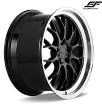 (huge savings) 19x8.5 ace alloy aff10 gloss piano black w/ diamond lip (flow formed) (custom)