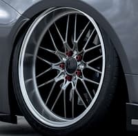(huge savings) 20x10.5 ace alloy aff04 black chrome w/ machined lip (lip 3.0) (flow formed) (custom)