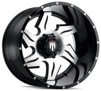 (clearance - no returns) 22x14 american truxx at163 ninja gloss black machined (* may require trimming) 6x5.5/139.7 -76mm