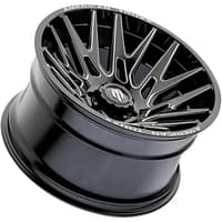(clearance - no returns) 22x12 american truxx at1919 evolution gloss black w/ milled spokes (* may require trimming) 8x180 -44mm