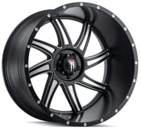 (clearance - no returns) 24x14 american truxx at162 vortex gloss black milled (* may require trimming) 6x135 -76mm