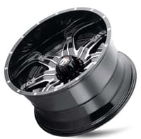 (clearance - no returns) 22x12 american truxx at185 lonestar gloss black machined (* may require trimming) 5x5/127 -44mm
