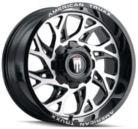 (clearance - no returns) 24x14 american truxx at1913 destiny gloss black machined (* may require trimming) 8x6.5/165 -76mm