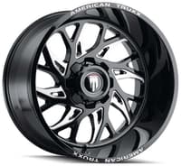 22x12 american truxx at1913 destiny gloss black milled (* may require trimming) 8x6.5/165 -44mm