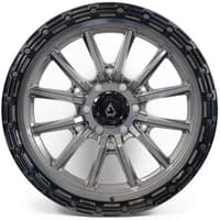 20x9 arena a106 trek gloss gunmetal w/ gloss black lip (6-lug) 6x5.5/139.7 0mm