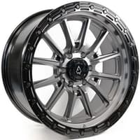 Arena A106 Trek (6-Lug) Gloss Gunmetal w/ Gloss Black Lip