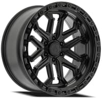 Arena A125 Jackal (6-Lug) Satin Black w/ Gloss Black Lip