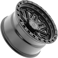 Arena A125 Jackal (8-Lug) Satin Black w/ Gloss Black Lip
