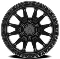 17x9 arena a132 blitz satin black w/ gloss black lip (6-lug) 6x139.7/5.5 0mm