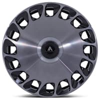(clearance - no returns) 24x10 asanti abl-45 gloss black machined w/ double dark tint 5x120 35mm