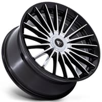 (clearance - no returns) 20x10.5 asanti ab048 gloss black machined 5x112 5x4.5/114.3 40mm