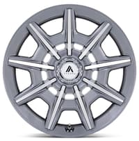 (clearance - no returns) 22x9 asanti abl-41 gloss anthracite bright machined face 5x115 5x120 15mm