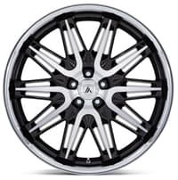 (clearance - no returns) 20x9 asanti ab047 gloss black machined w/ stainless steel lip 5x112 27mm