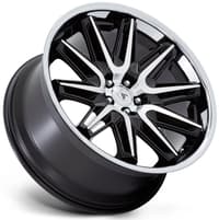 (clearance - no returns) 20x9 asanti ab047 gloss black machined w/ stainless steel lip 5x120 27mm