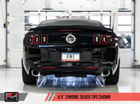 awe tuning 11-14 s197 mustang gt axle-back exhaust - track edition (chrome silver tips) 3020-32040
