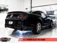 awe tuning 11-14 s197 mustang gt axle-back exhaust - track edition (diamond black tips) 3020-33044