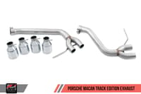 awe tuning 14-18 porsche macan track edition exhaust system - chrome silver 102mm tips 3020-42040