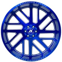 24x14 axe offroad ax2.7 candy blue milled (compression forged) (* may require trimming) 8x170 -76mm