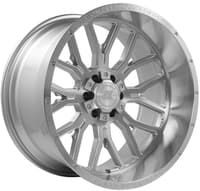 22x12 axe offroad ax6.1 silver brushed milled w/ mirror lip (compression forged) (* may require trimming) 8x170 -44mm