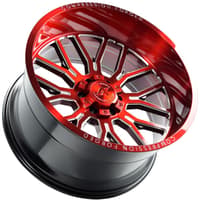 26x14 axe offroad ax6.2 candy red milled (compression forged) (* may require trimming) 8x6.5/165 -76mm