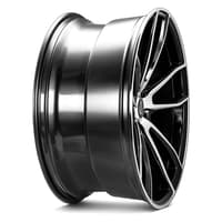 (clearance - no returns) 22x10.5 axe ex33 gloss black machined 5x112 25mm (custom)