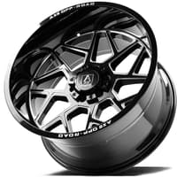 24x12 axe offroad nemesis gloss black double milled (* may require trimming) 8x180 -44mm