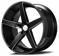 22x9 axe 1av zx9 gloss black milled accents 5x115 20mm (custom)