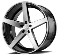 22x9 axe 1av zx9 gloss black polished face 5x5/127 35mm (custom)