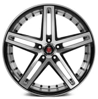 20x8.5 axe ex20 gloss black machined face and polished barrel 5x115 25mm (custom)