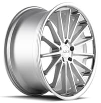 22x9 azad az24 brushed face w/ chrome ss lip 5x112 35mm