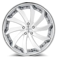 22x10.5 azad az911 silver w/ chrome ss lip (true directional) (right) 5x4.5/114.3 40mm