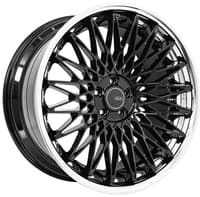 22x10.5 azad azsls2.0 gloss black w/ chrome stainless steel lip 5x112 40mm