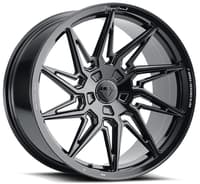20x9 blaque diamond bd-f20 gloss black (flow forged) (true directional) (right) 5x115 10mm