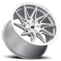 20x9 blaque diamond bd-f20 brushed silver (flow forged) (true directional) (left) (custom)