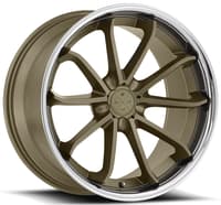 20x10 blaque diamond bd-23 bronze w/ chrome stainless steel lip (custom)