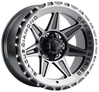 18x9 blaque diamond off-road bd-o102 gloss black machined & tinted (flow forged) 6x135 6x5.5/139.7 -12mm