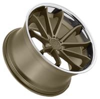 22x9 blaque diamond bd-23 bronze w/ chrome stainless steel lip (custom)