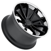Blaque Diamond BD-23 Gloss Black w/ Chrome Stainless Steel Lip