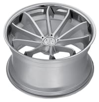 20x10 blaque diamond bd-23 gloss silver w/ chrome stainless steel lip (custom)