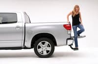 amp research 2020-2022 jeep gladiator bedstep - black 75326-01a
