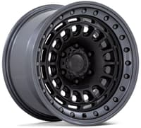17x9 black rhino br014 sahara matte black w/ gunmetal lip 6x5.5/139.7 0mm