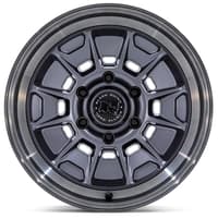 17x9 black rhino br021 mondo matte gunmetal w/ gloss gray lip 6x5.5/137.9 -38mm