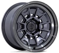 17x8.5 black rhino br021 mondo matte gunmetal w/ gloss gray lip 6x5.5/137.9 -10mm
