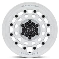 (clearance - no returns) 17x8 black rhino fuji gloss white 5x4.5/114.3 30mm