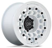 (clearance - no returns) 17x8 black rhino fuji gloss white 5x4.5/114.3 30mm