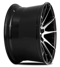 (huge savings) 20x11 savini black di forza bm12 gloss black w/ machined face (concave) (custom)