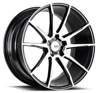 (huge savings) 20x10 savini black di forza bm12 gloss black w/ machined face (concave) (custom)