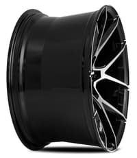 20x8.5 savini black di forza bm14 gloss black w/ machined face (custom)