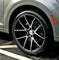 20x10 savini black di forza bm14 gloss black w/ machined face (custom)