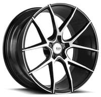 20x8.5 savini black di forza bm14 gloss black w/ machined face (custom)